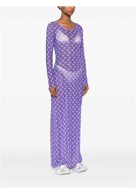 abito lungo moon mesh donna lavanda MARINE SERRE | WDR297B CJER0054PU20